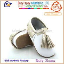 MOQ 60 baby boy shoes leather baby moccasins